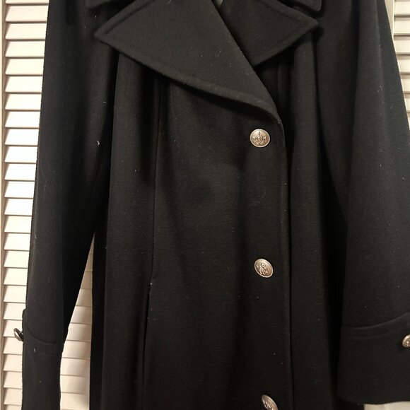 Elegant Le Chateau Long Wool Coat: Size XL - Picture 13 of 15